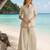 white embroidered georgette cord set