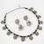 oxidized coin necklace set