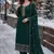 dark green embroidered silk blend salwar suit