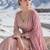 purple embroidered georgette anarkali suit