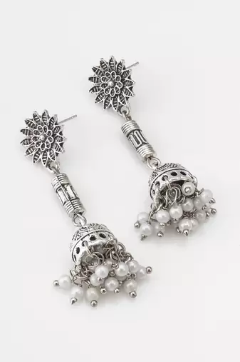 oxidized coin charm necklace set