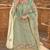 sea green embroidered silk blend salwar suit