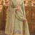 olive embroidered silk blend salwar suit