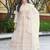 Off White Chinon Stitched Top With lehenga and Dupatta Full Sleeve Embroidered Lehenga Set