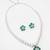 pearl emerald necklace set