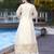 Off White Chinon Stitched Top With lehenga and Dupatta Full Sleeve Embroidered Lehenga Set
