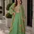 green digital print silk blend indo western - free size