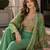 green digital print silk blend indo western - free size