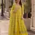 yellow digital print silk blend indo western - free size