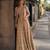 brown embroidered georgette silk blend georgette salwar - free size