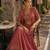 magenta embroidered georgette silk blend georgette salwar - free size