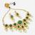 kundan green onyx necklace set