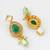 kundan green onyx necklace set