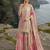 pink embroidered silk blend salwar suit - free size