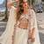 white sequins silk blend chiffon salwar suit - free size