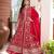 Saahmriga Red Chinon Stitched Top With lehenga and Dupatta 3/4 Sleeve Embroidered Lehenga Set