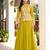 Saahmriga Yellow Georgette Stitched Top With lehenga and Dupatta Full Sleeve Embroidered Lehenga Set