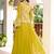 Saahmriga Yellow Georgette Stitched Top With lehenga and Dupatta Full Sleeve Embroidered Lehenga Set