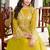 Saahmriga Yellow Georgette Stitched Top With lehenga and Dupatta Full Sleeve Embroidered Lehenga Set