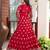 Saahmriga Red Chinon Stitched Top With lehenga and Dupatta 3/4 Sleeve Embroidered Lehenga Set