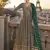 dark green sequins georgette anarkali salwar suit - free size