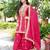 Saahmriga Pink Chinon Stitched Top With lehenga and Dupatta Full Sleeve Embroidered Kurta Palazzo Set