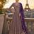 violet sequins georgette anarkali salwar suit - free size