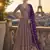 violet sequins georgette anarkali salwar suit - free size