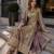 multicolor floral print silk blend anarkali salwar suit - free size