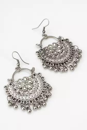oxidized floral necklace set