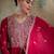Saahmriga Pink Faux Georgette Stitched Top With lehenga and Dupatta Full Sleeve Embroidered Lehenga With Kurta