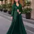 dark green embroidered faux georgette silk blend georgette salwar - free size