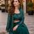 emerald embroidered faux georgette silk blend georgette salwar - free size