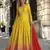 yellow embroidered faux georgette anarkali salwar suit - free size