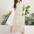 Saahmriga Off White Chinon Stitched Top With lehenga and Dupatta Full Sleeve Embroidered Lehenga Set