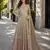 orange sequins georgette anarkali salwar suit - free size