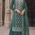 green embroidered silk blend salwar suit
