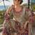 blue digital print crepe crepe salwar suit - free size