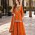 orange embroidered silk blend chiffon salwar suit