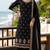 black embroidered georgette silk blend georgette salwar