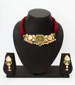 kundan pearl choker set