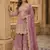 peach embroidered shimmer salwar suit