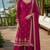 rani pink embroidered georgette silk blend georgette salwar