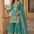 sky blue embroidered shimmer salwar suit