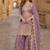 purple embroidered shimmer salwar suit
