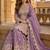 purple embroidered shimmer salwar suit