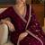 maroon embroidered silk blend anarkali salwar suit - free size