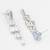 layered baguette ad necklace set