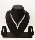 layered baguette ad necklace set