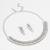 classic baguette ad necklace set